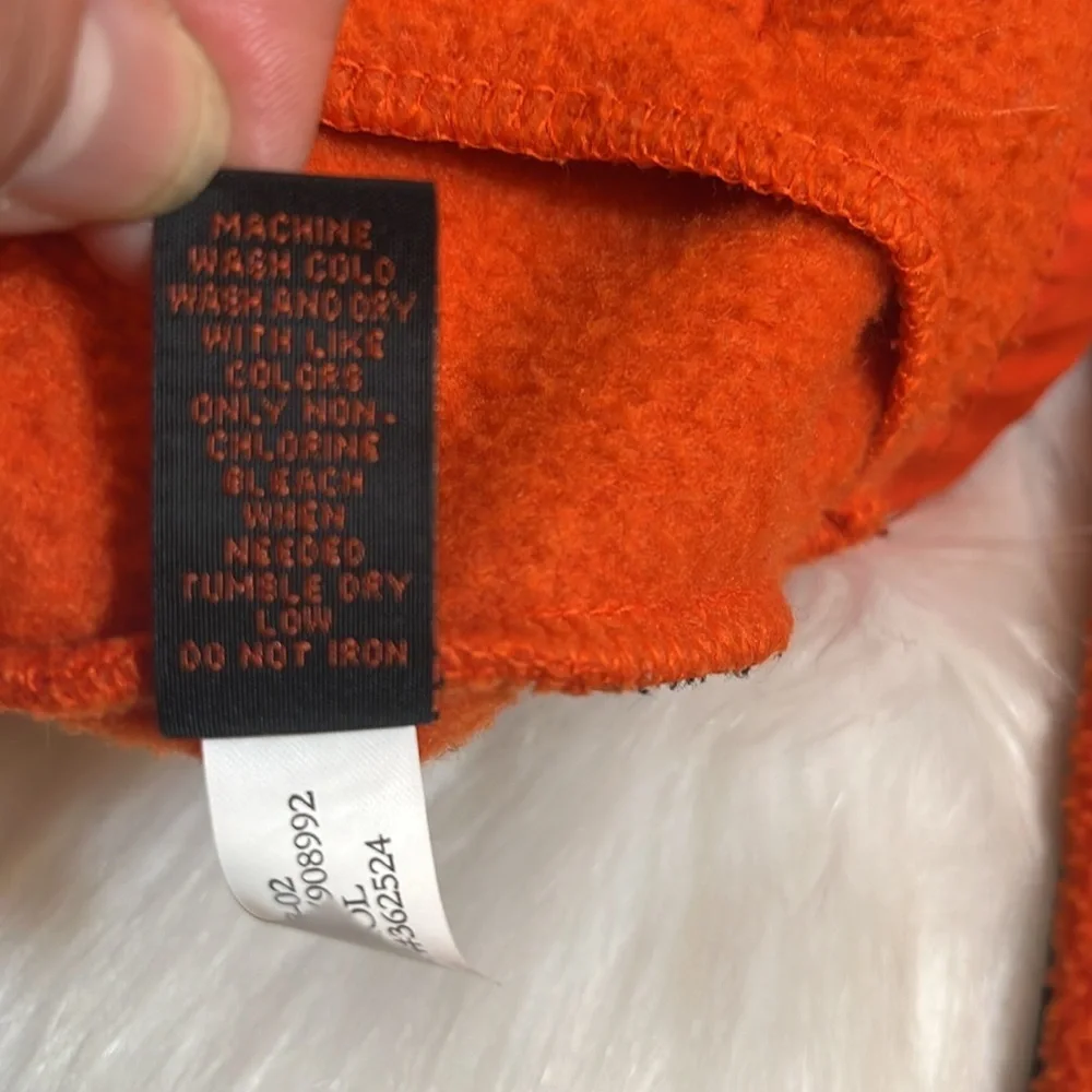 Banana Republic Orange Fleece Zip Hooded Jacket